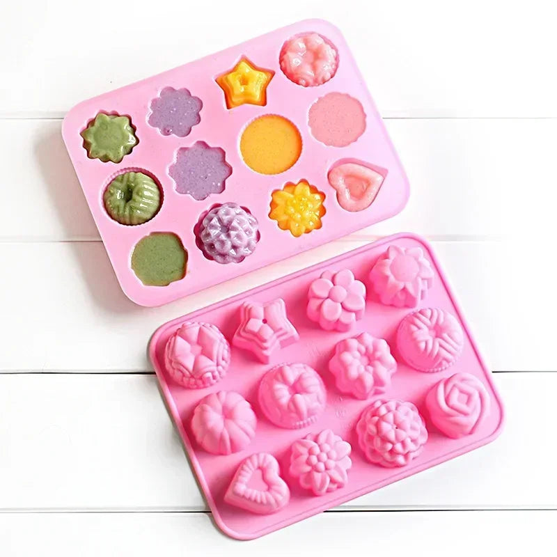 Flower Grass Mold Silicone Multi-style Baking Cake Candy Chocolate