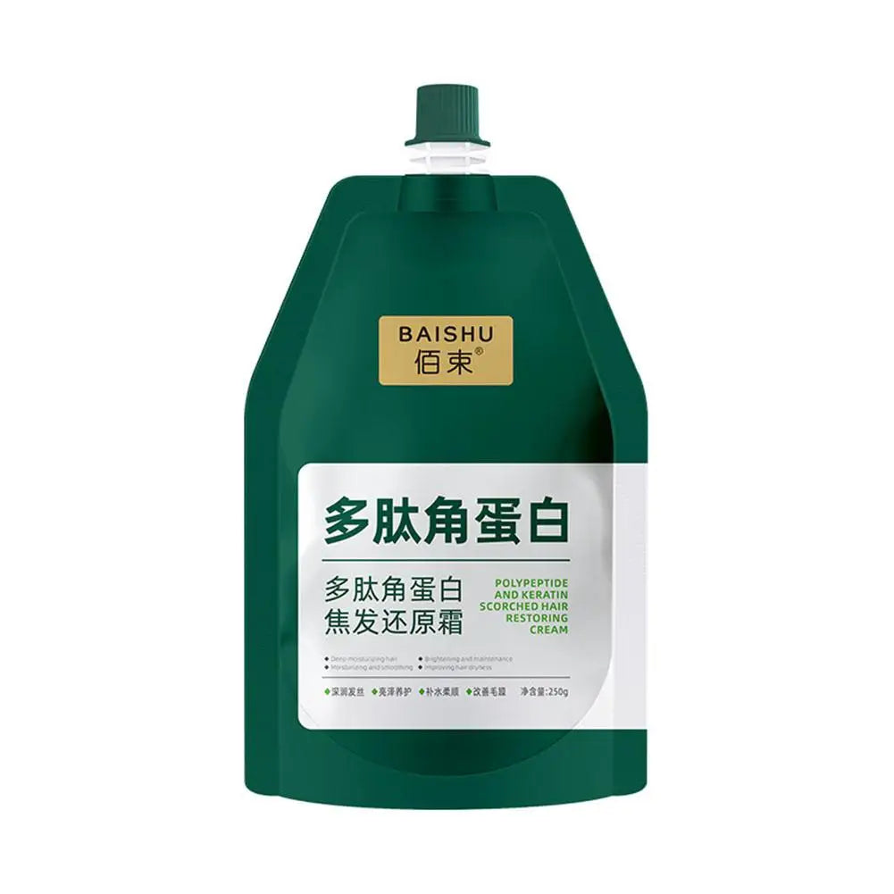 Polypeptide Keratin Hair repairing cream Scorched Hair Restoring Cream Conditioner Mask Hair Dryness Hair Smoothing Peaceful Pleasures Health and Wellness A