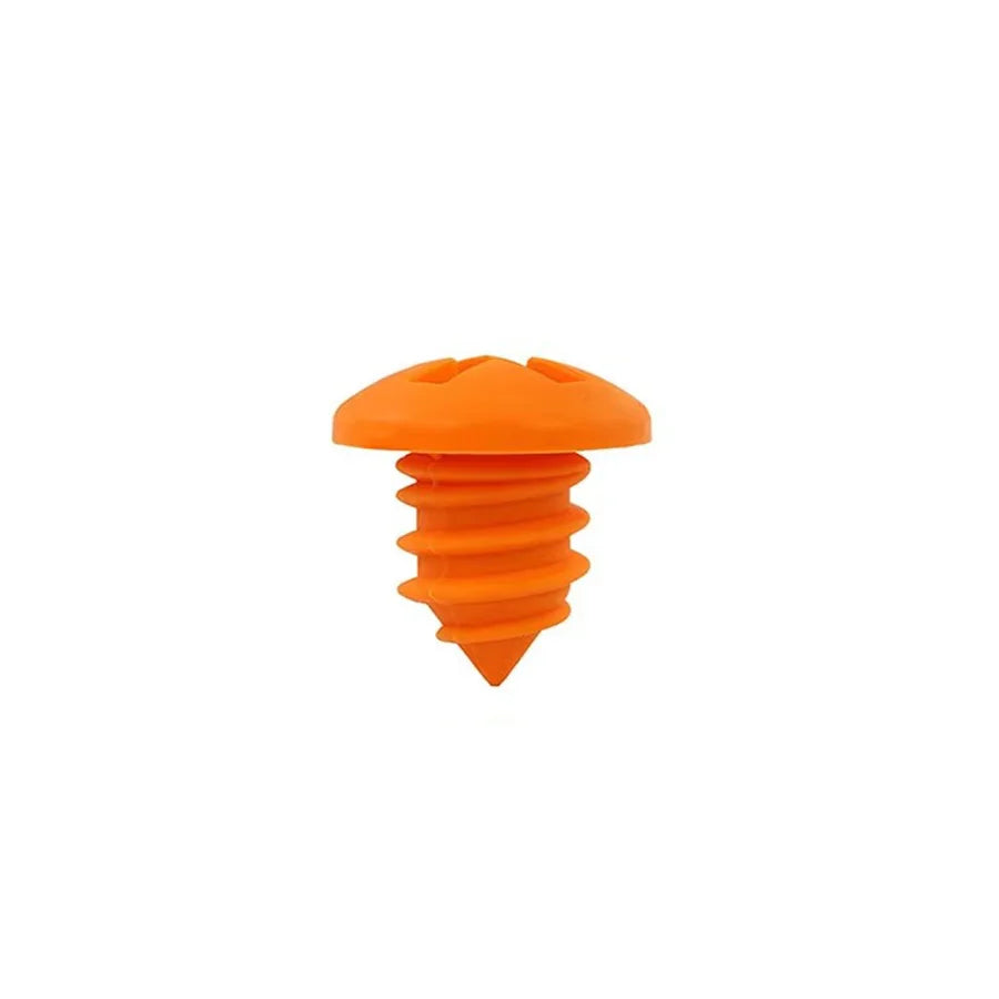 Rubber Wine Bottle Seal Stopper Oil Bottle Stopper New Threaded Shape Silicone Wine Bottle Stopper Multiple Colors Bar Tools Peaceful Pleasures Health and Wellness orange