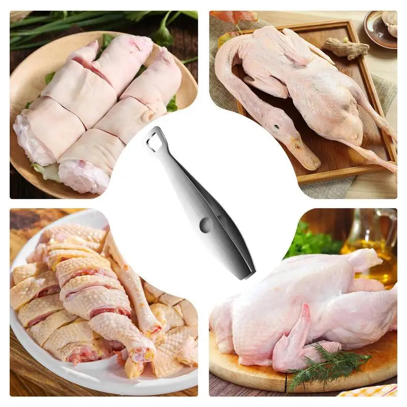 Fish Bone Tweezers Food Tweezer Fish Bone Removal Clamp Stainless Steel Fish Bone Tweezers Seafood Removal Tools Kitchen Gadget Peaceful Pleasures Health and Wellness