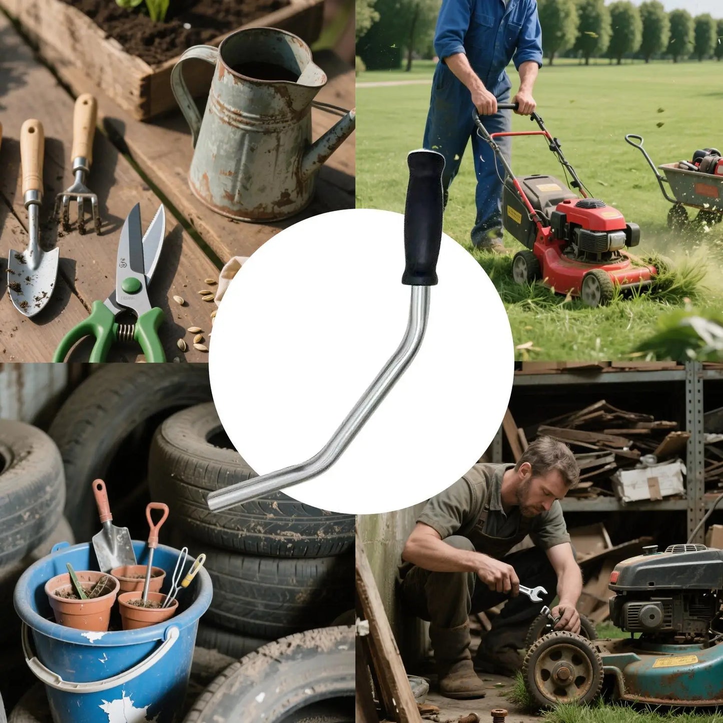 Lawn Mower Handle Lawn Trimmer Handle Trimmer Handle Ergonomic Motor Recoil Replacement Garden Power Tools Accessories Peaceful Pleasures Health and Wellness