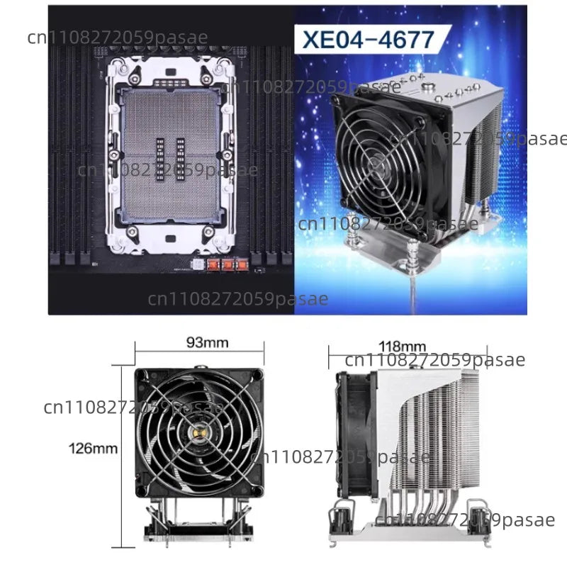 5 Heat Pipe 4U Server CPU Heatsink – LGA 2066 / LGA 4677