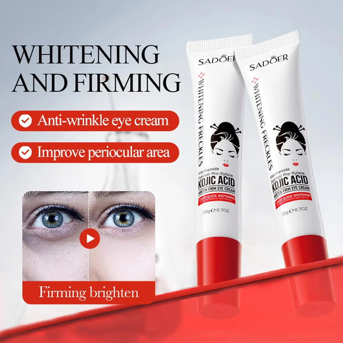 SADOER Kojic Acid Retinol Eye Cream – Brighten & Firm