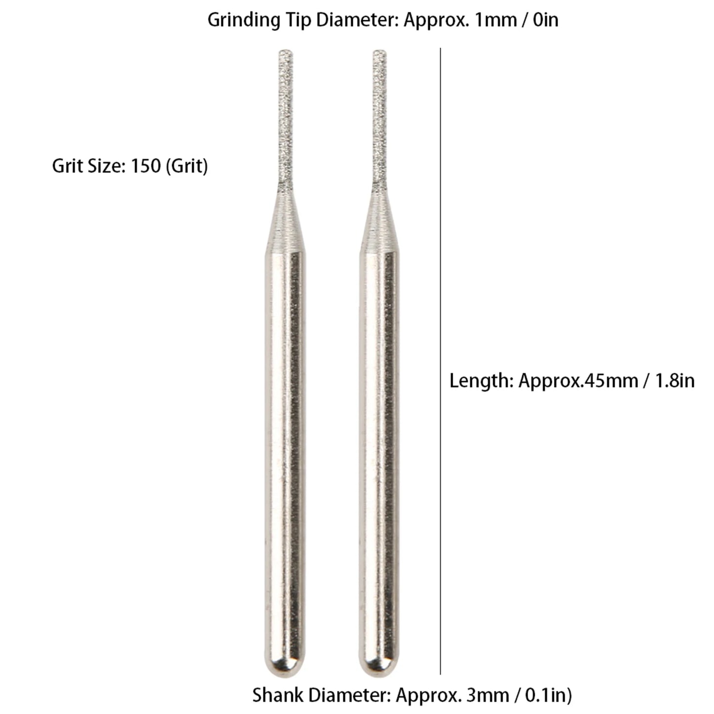 Grinding Needle Set Not Drop Sand Emery Cylindrical Flat Head Grinder Accessories for Ngraving Machine Grinding Machine Peaceful Pleasures Health and Wellness