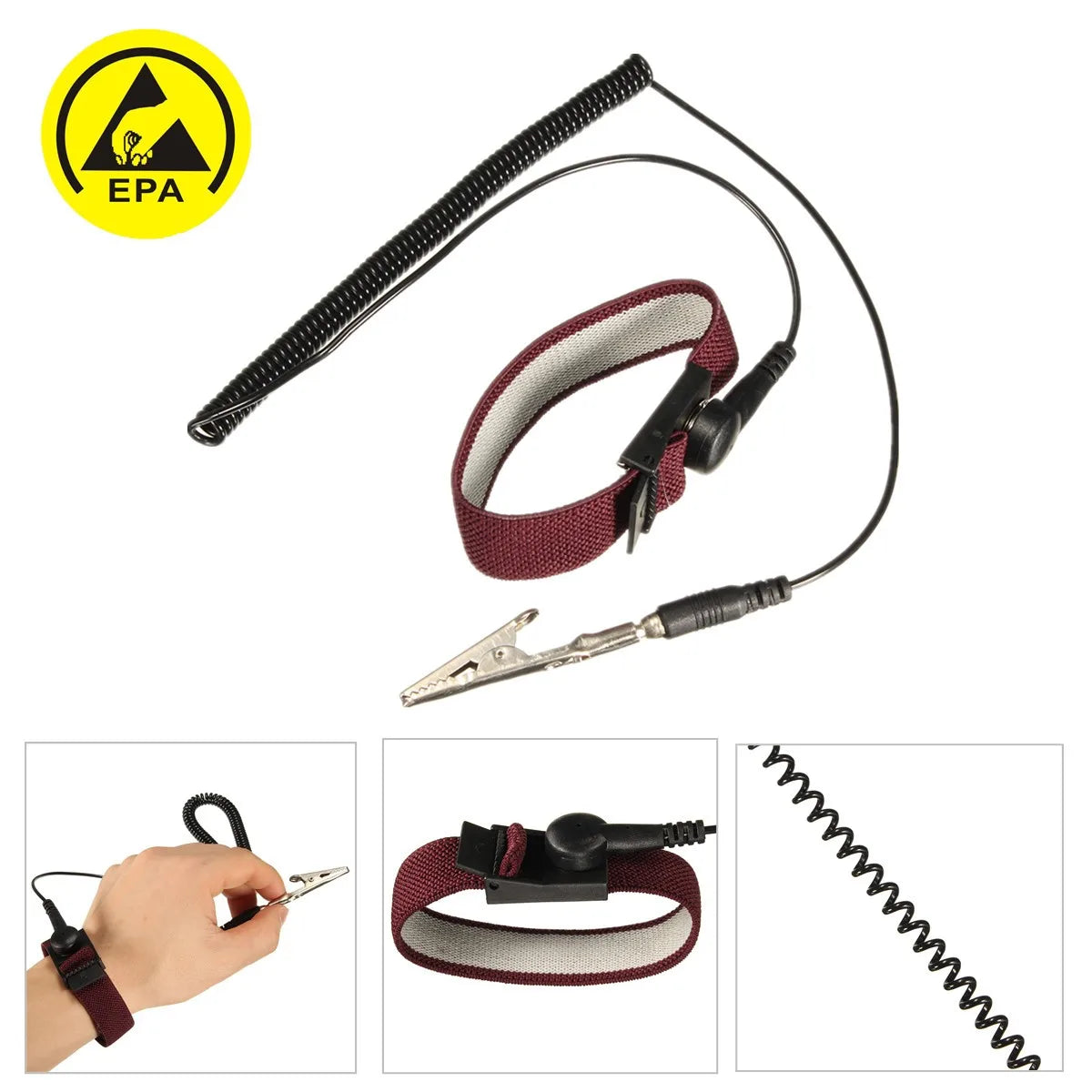 6 Feet Anti-static Bracelet Antistatic Wrist Strap Anti-ESD Chain