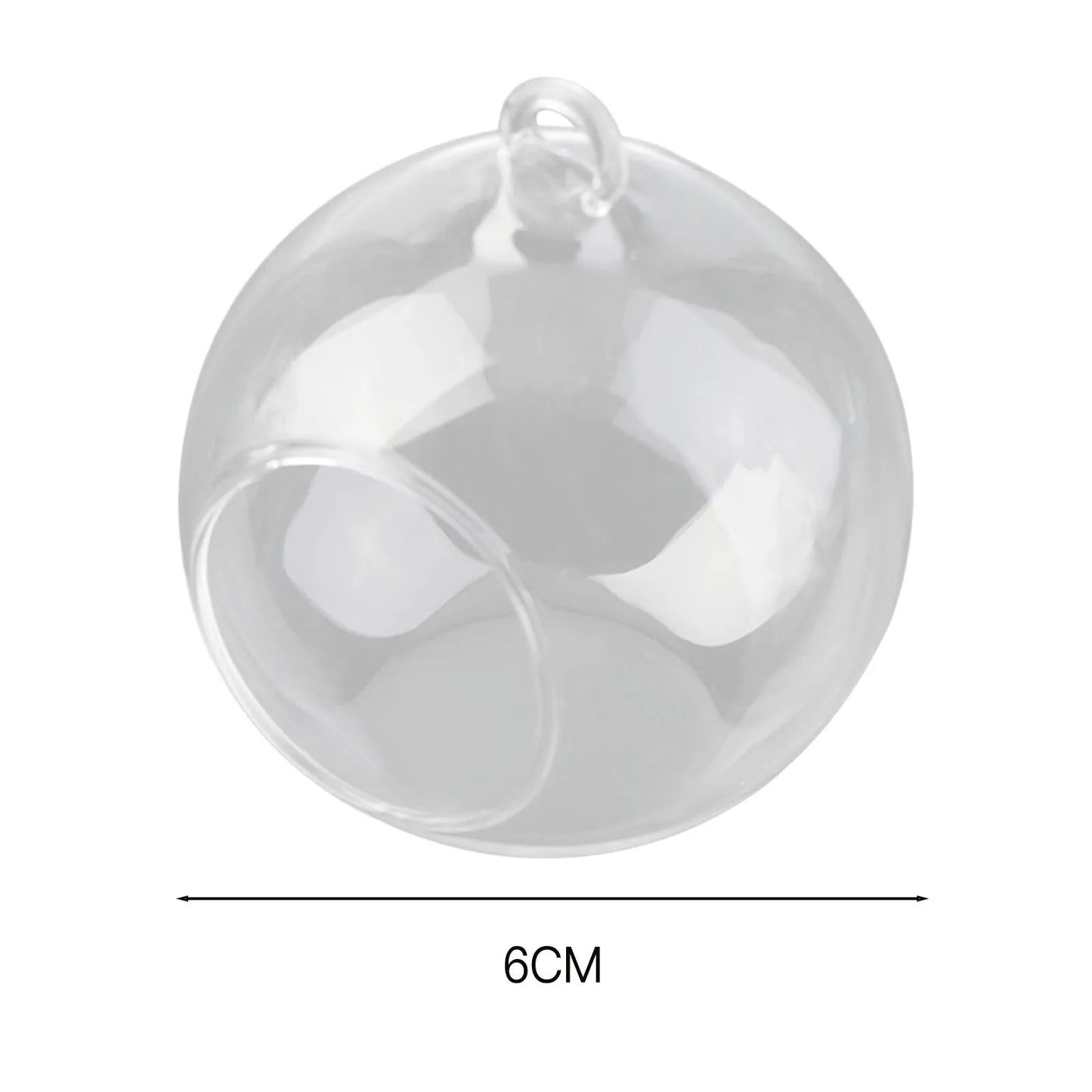 Fillable Bauble Clear Glass Ball Microlandscape Container Open Mouth Plant Pot for Decorating Window or Balcony Peaceful Pleasures Health and Wellness