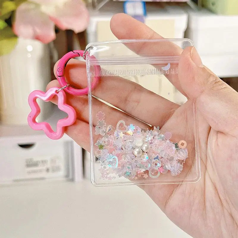 Mini Cartoon Bag Charm Pendant – Glitter Keychain Ornament