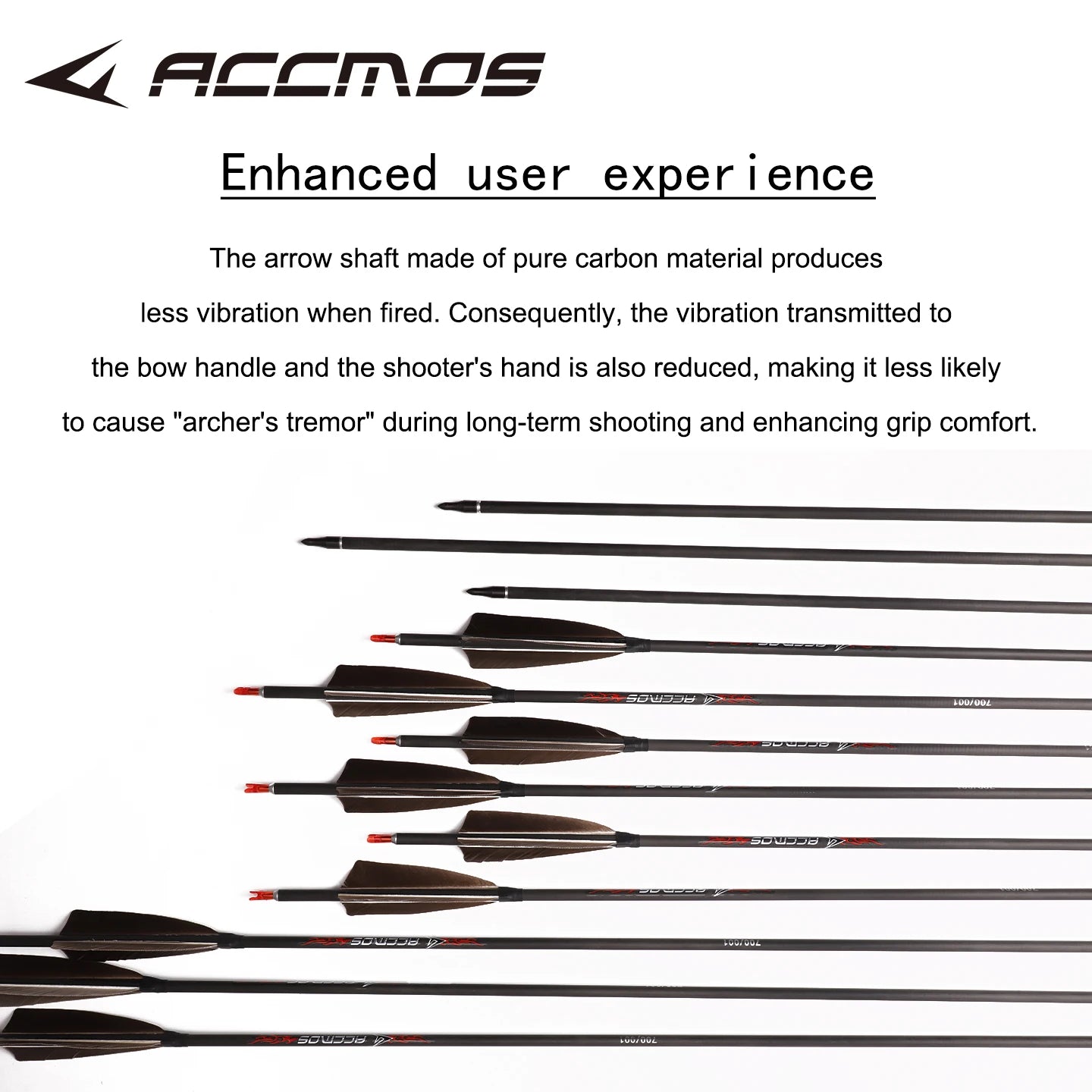 ACCMOS 6 Pure Carbon Arrows ID6 Spine 250 300 350 400 500 600 700 800