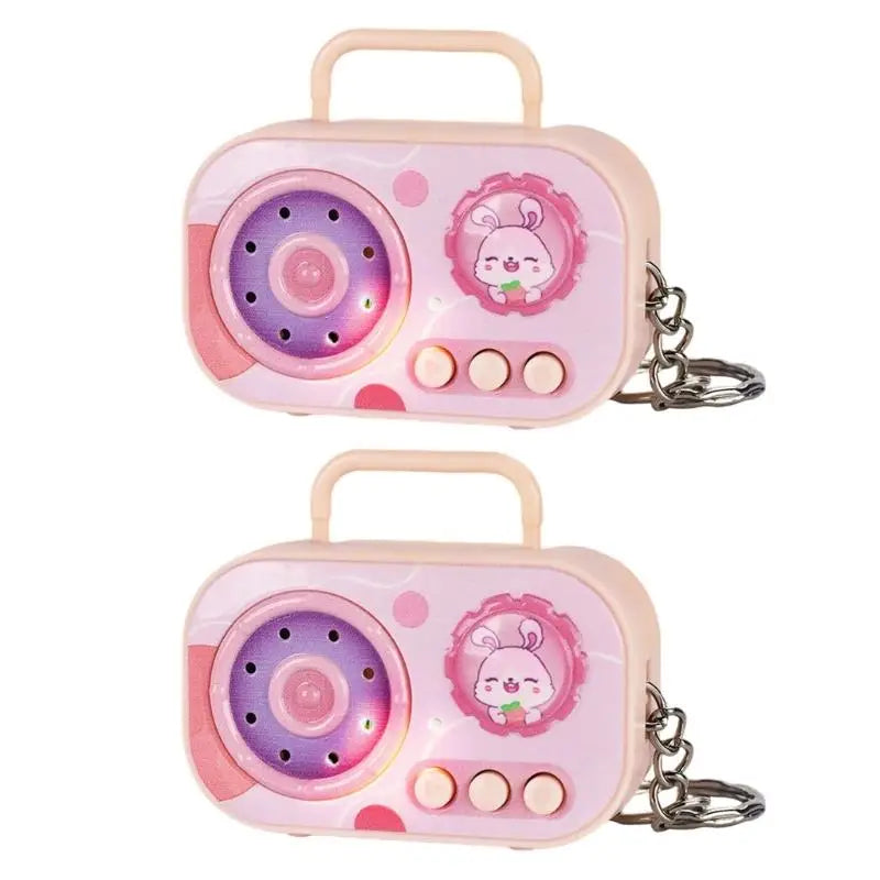 Mini Cassette Tape Keychain Retro Novelty Gift – 2pcs