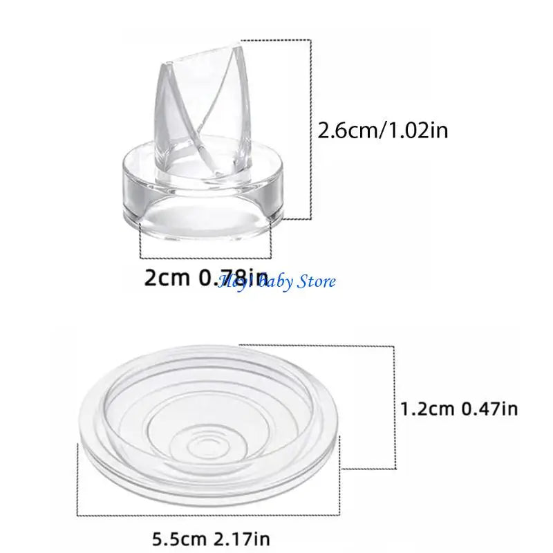 6-Pack Silicone Duckbill Valves & Diaphragms for Breast Pumps