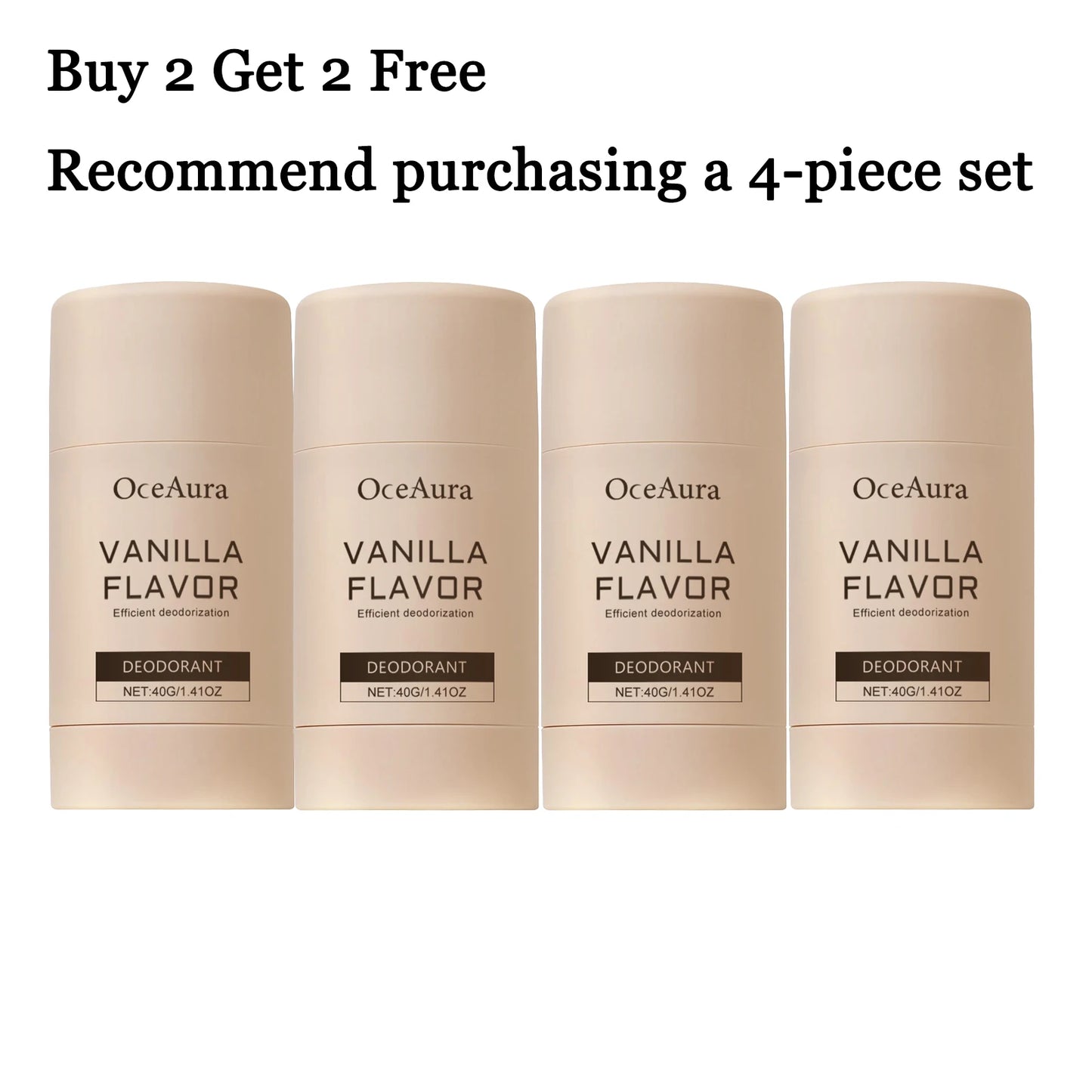 Vanilla Deodorant Stick 40g | Alcohol-Free Long-Lasting Perfume Balm