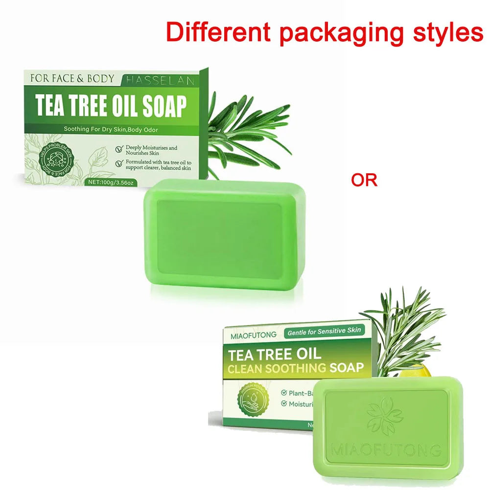 Green Tea Tree Oil Bar Soap – Natural Face & Body Cleanser