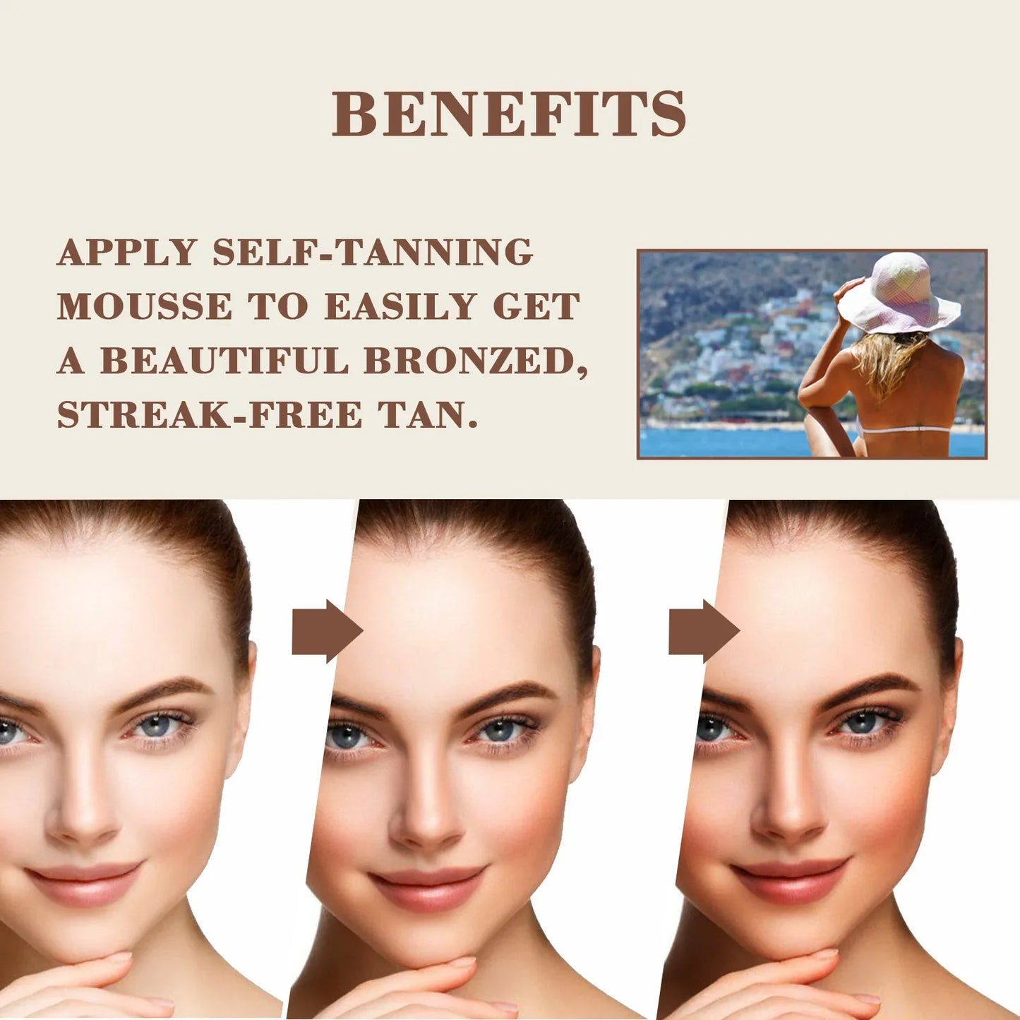EELHOE Self-Tanning Mousse – Streak-Free Body Bronzer