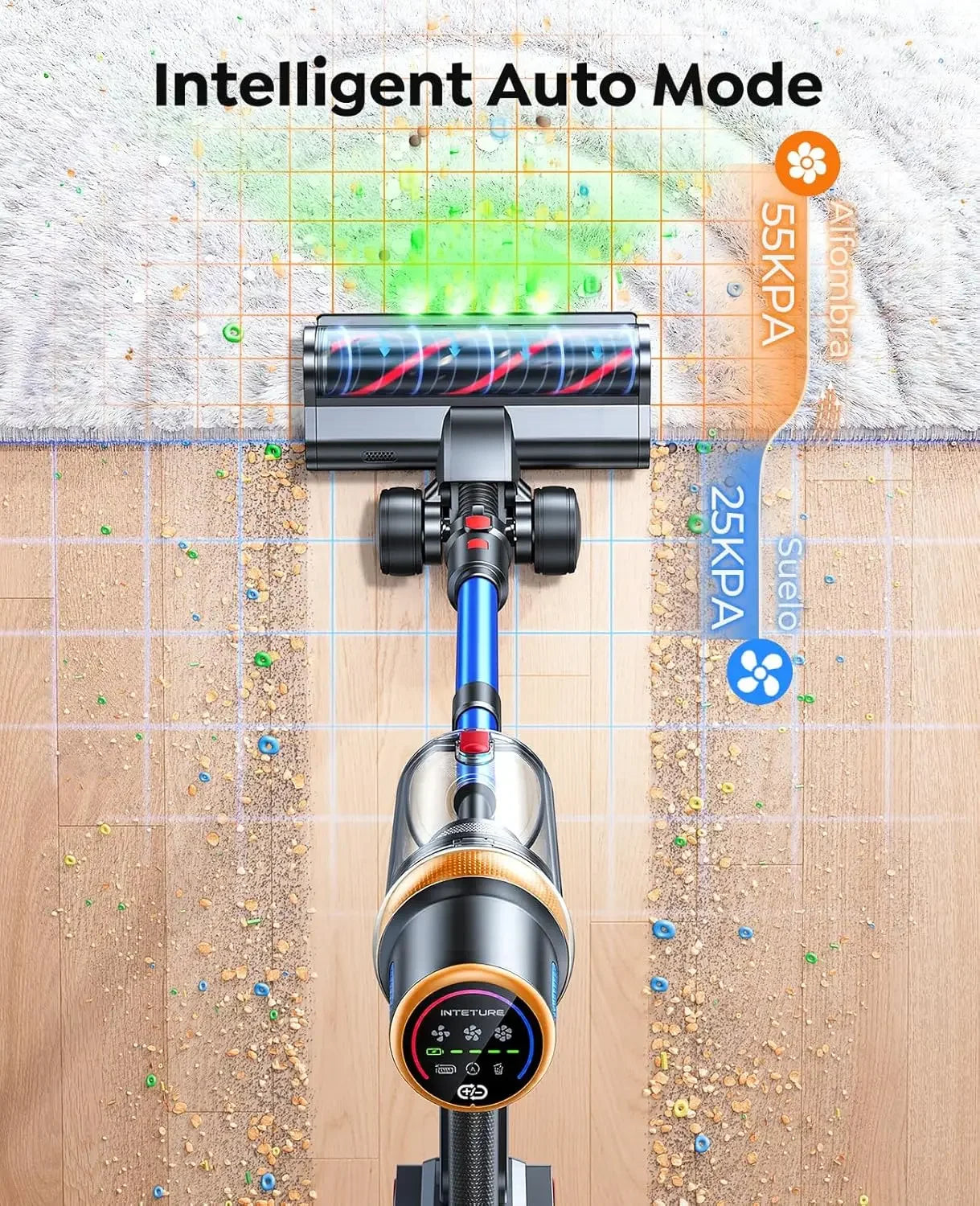 Upgraded Cordless Vacuum Cleaner 650W 55KPA 70Mins, Self-Standing with Mattress Tool for Pet Hair Floors Carpets Peaceful Pleasures Health and Wellness