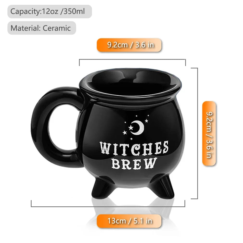 Witch Brew Cauldron Ceramic Coffee Mug | 350ml / 11.8oz – Halloween Gift, Microwave & Dishwasher Safe