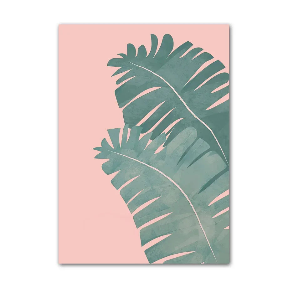 Boho Nature Canvas Wall Art | Abstract Botanical Print
