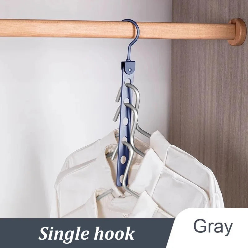 Space Saving Clothes Hangers 6/8 Holes | Collapsible Metal Closet