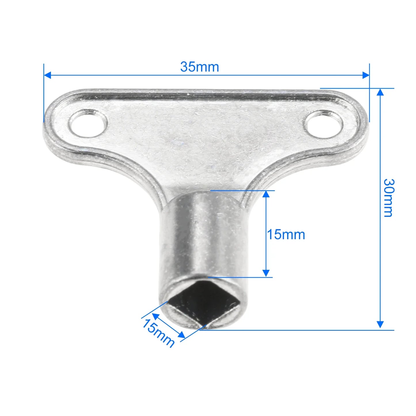 2-Pack Zinc Alloy Radiator Bleed Key | 5mm Square Socket