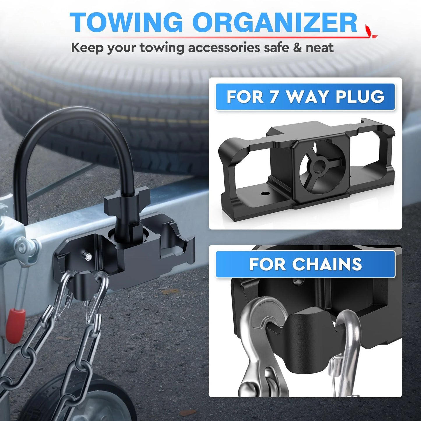 Upgraded Trailer Towing Assembly Heavy-duty Chain Bracket