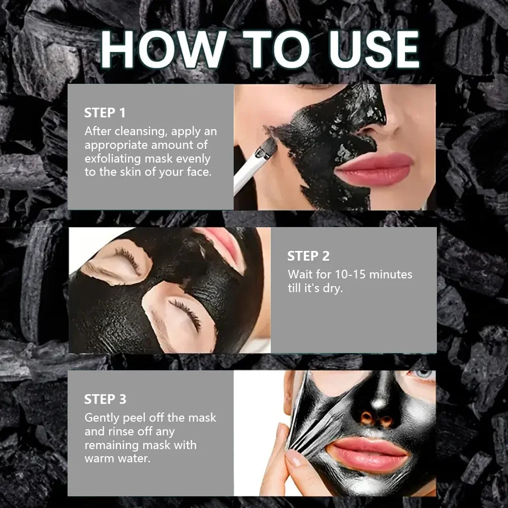 Bamboo Charcoal Black Peel-Off Mask – Deep Cleanse & Hydrate