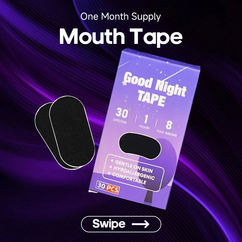 Quitmood Mouth Tape - Pain Free Removal, Hypoallergenic, Latex Free & Gentle On Skin - Medical Grade Adhesive Cotton Tape Peaceful Pleasures Health and Wellness Perpule United States