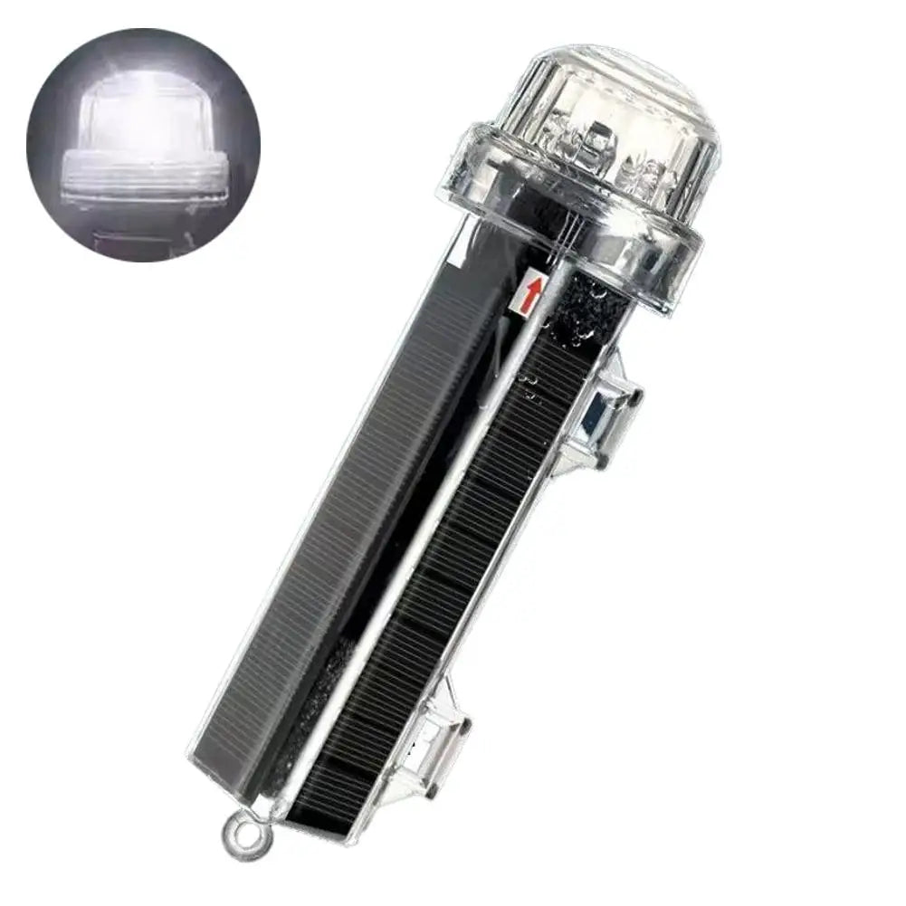 Solar Marine Warning Light | Waterproof Night Fishing Signal Lamp Marine Signal Light Peaceful Pleasures Health and Wellness A