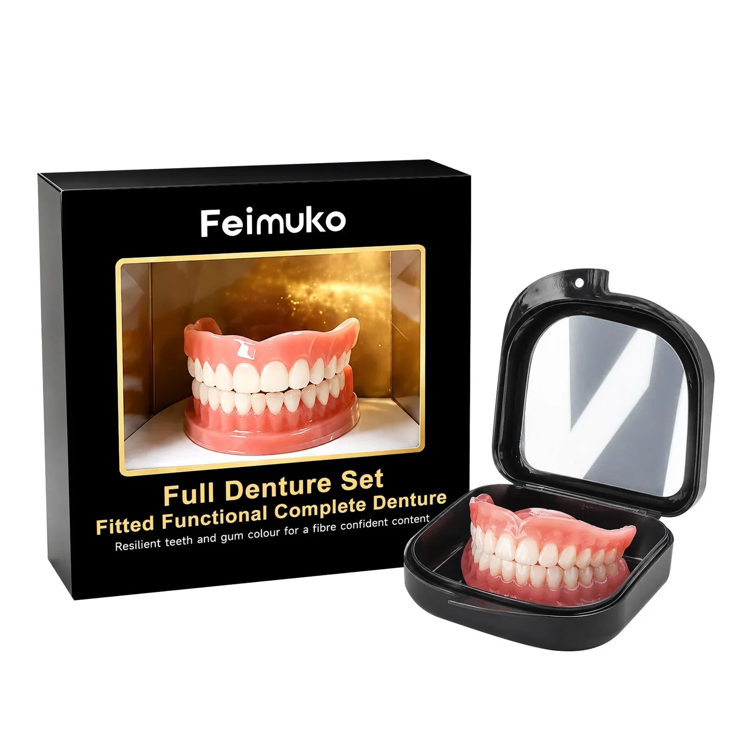 Reusable Cosmetic Teeth Veneers – Natural Smile Snap-On Set