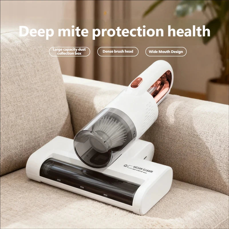 Portable Wireless Handheld Household Vacuum Cleaner Powerful UV HEPA Filter Mite Remover Peaceful Pleasures Health and Wellness