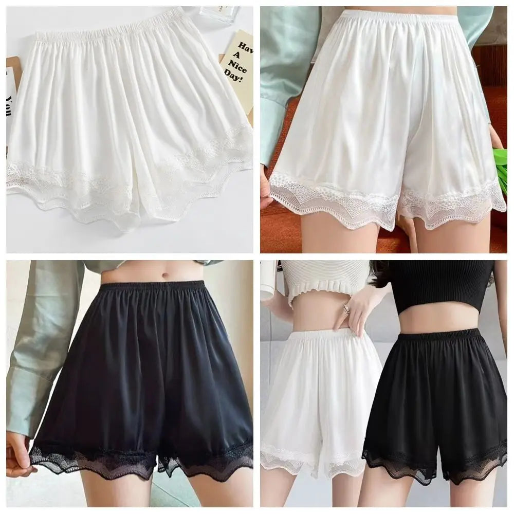 Women's Satin Sleep Shorts 2-Pack | Lace Breathable Homewear Women's Sleep Shorts Peaceful Pleasures Health and Wellness