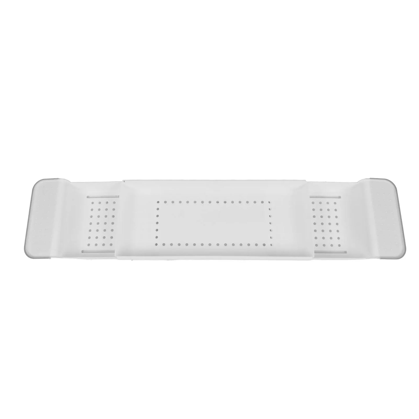 Bathtub Tray Stable Placement Expandable Plastic Material Draining Design Bath Tub Table for Bathroom Bath Tub Table Peaceful Pleasures Health and Wellness A