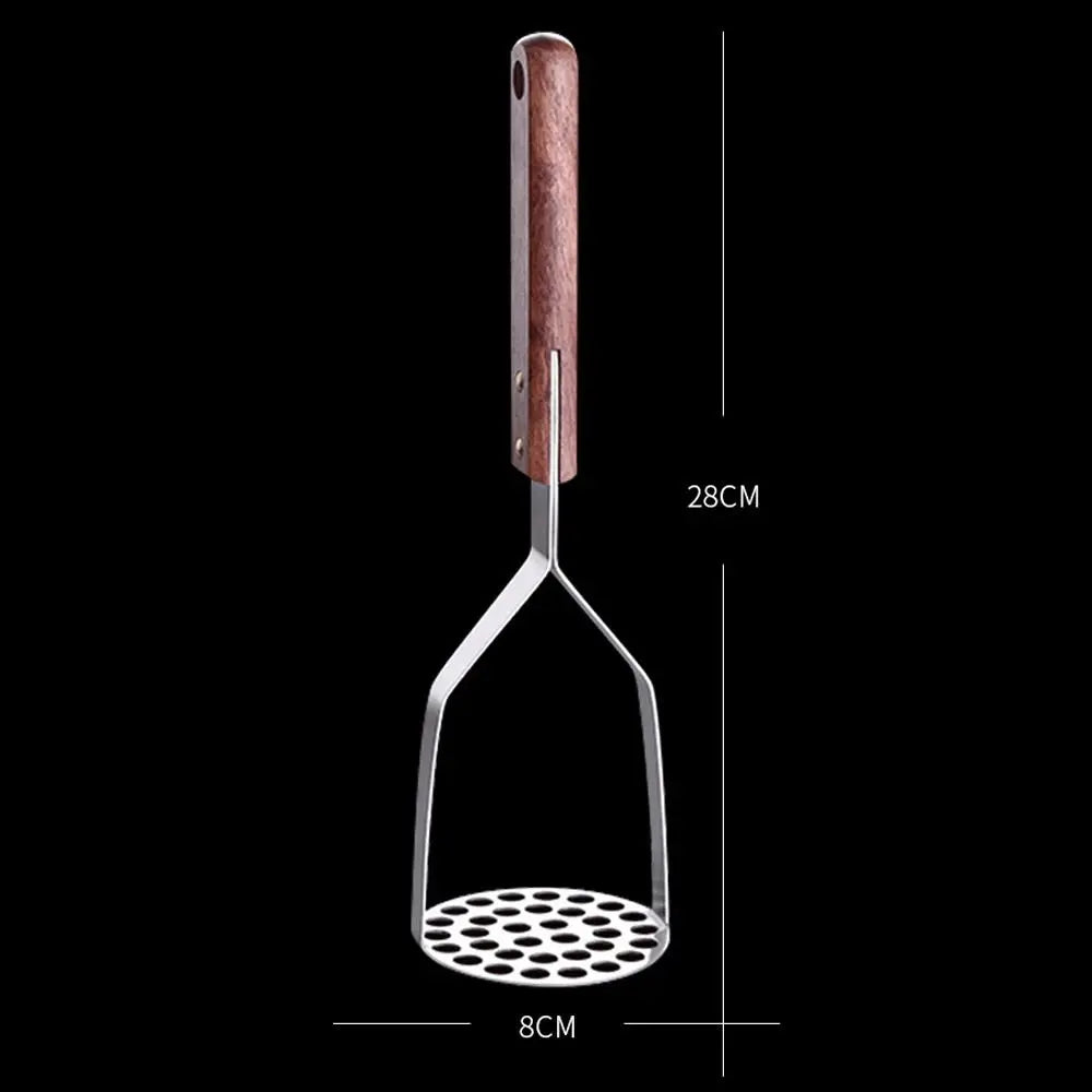 Gold Stainless Steel Potato Masher & Vegetable Press Tool