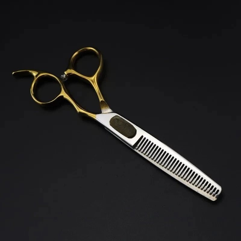 6 Inch Coiffeuses Barberia Accesorios Hair Scissors Barber Tijeras Professional Hairdressing Scissors Tools for Hairdresser 6CR Peaceful Pleasures Health and Wellness teeth cutting