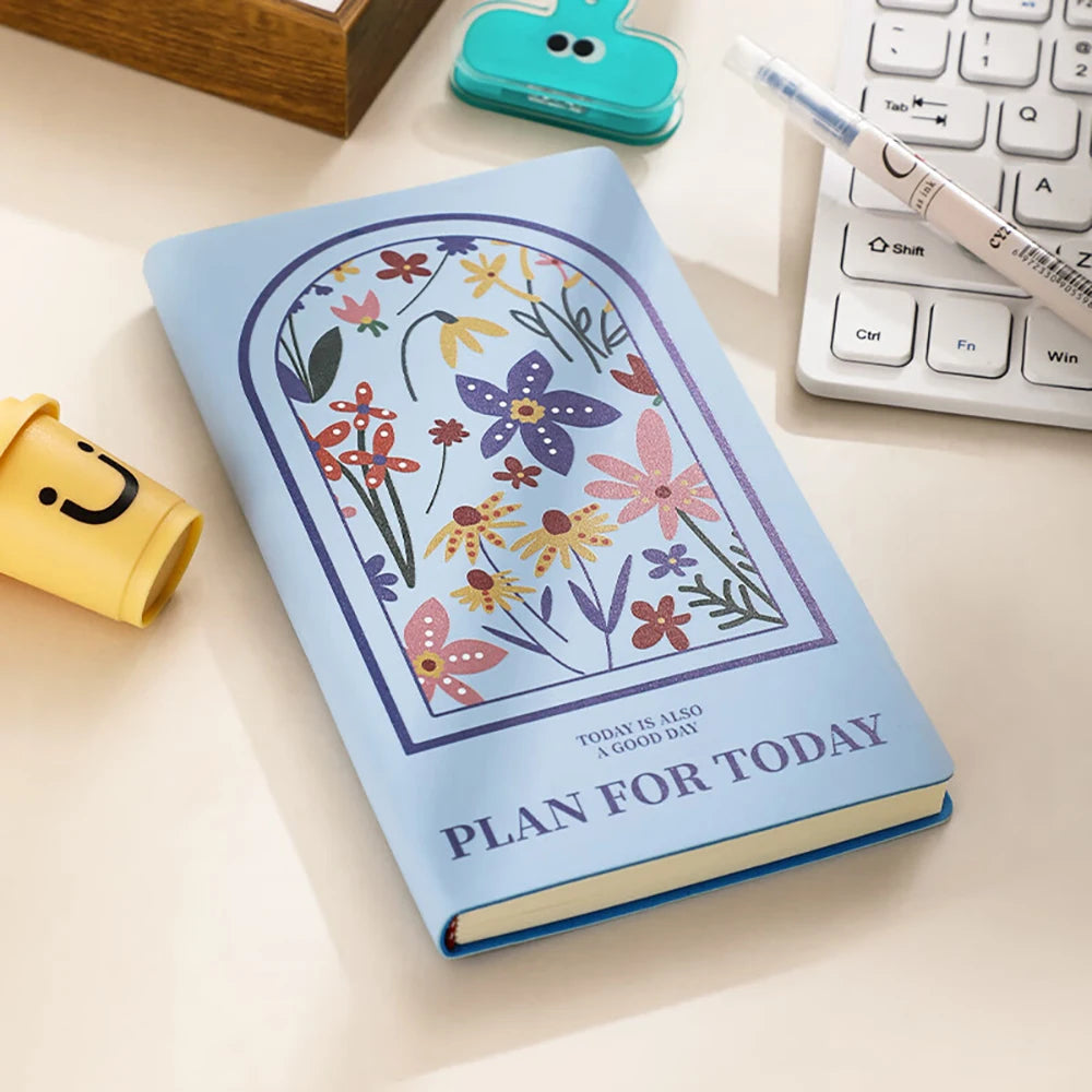 A6 Flower Handbook Blank Notebook Portable Daily Planning Beauty