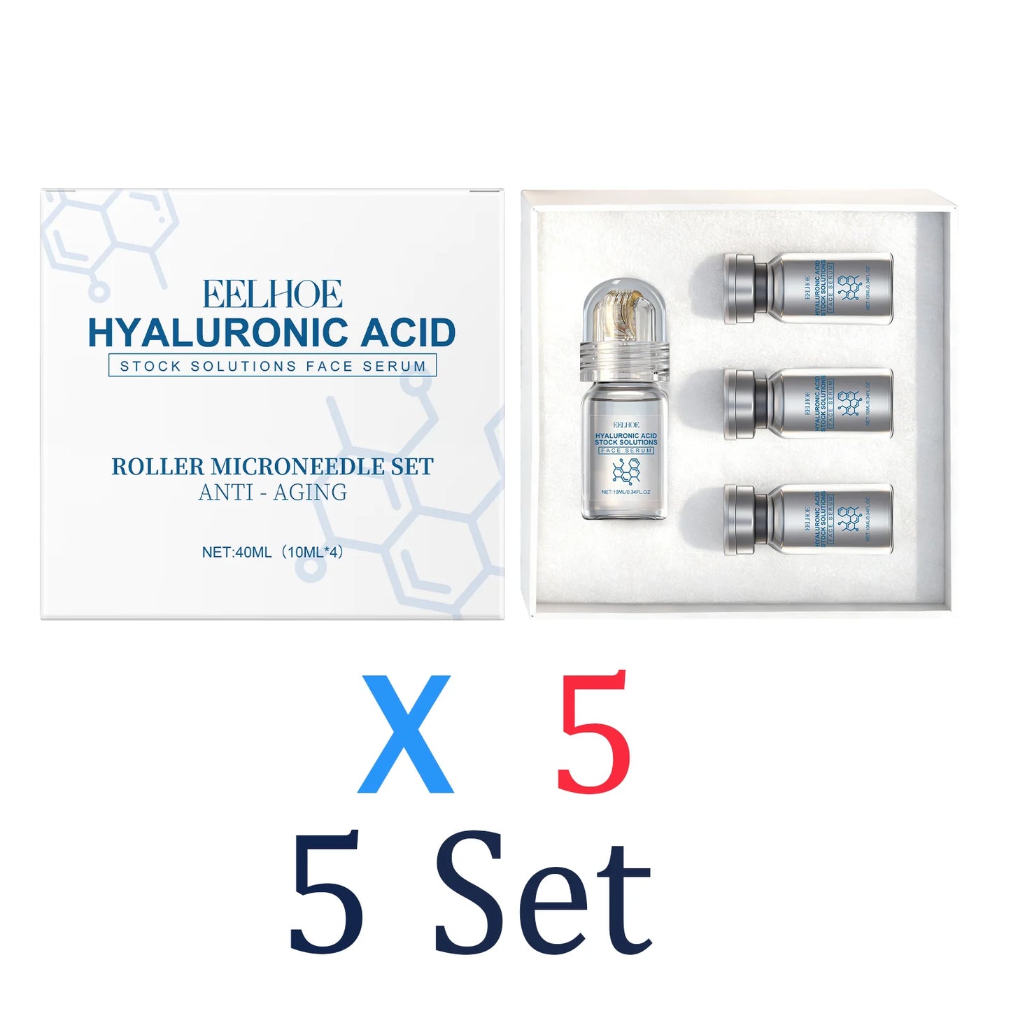 Niacinamide Microneedle Facial Serum Kit | 0.25mm Roller 30ml