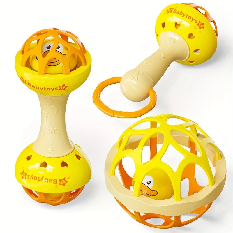 Baby Rattle Shaker Grab & Spin Sensory Toy | 0–12 Months Gift