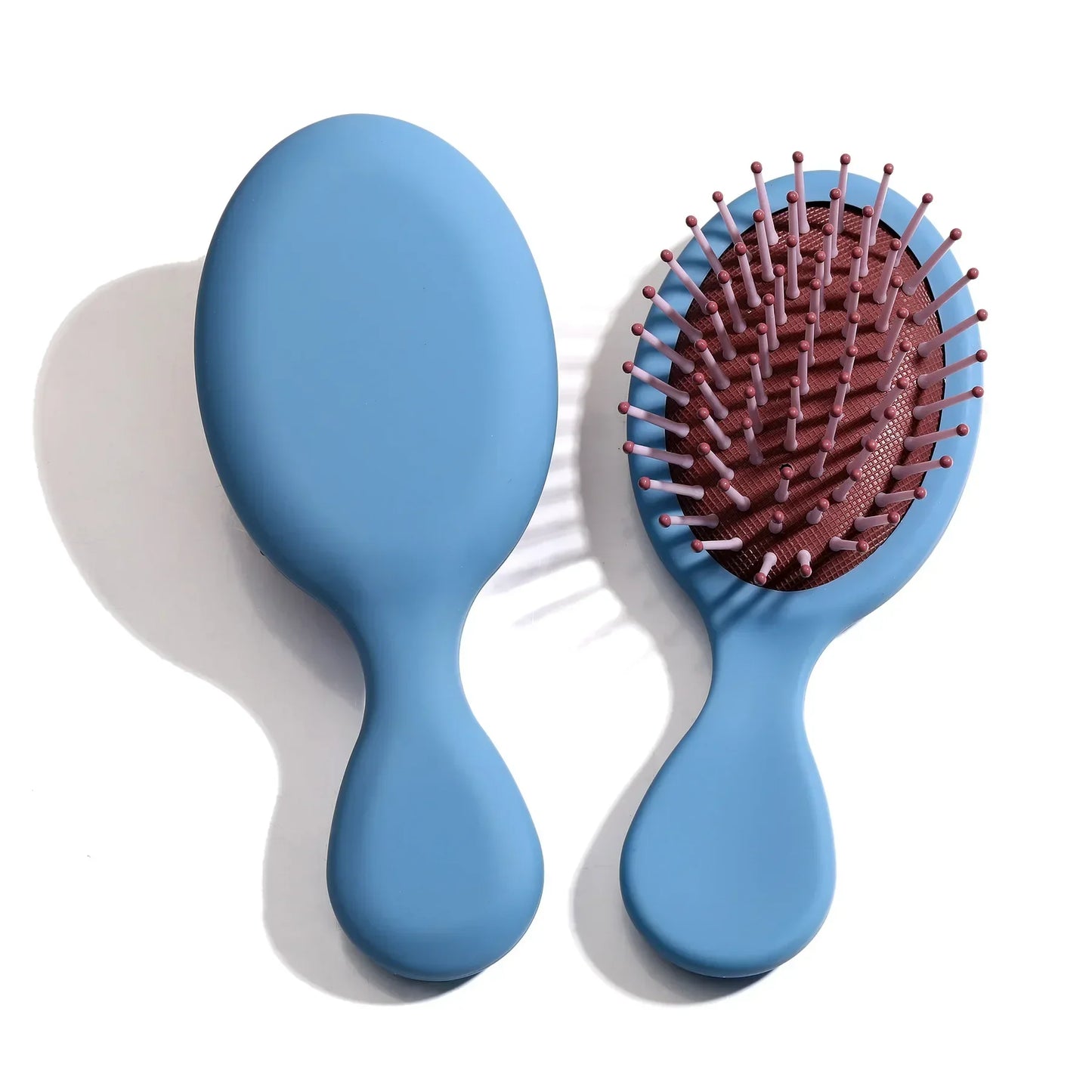 Infant Head Massager Airbag Comb Printing Air Cushion Cartoon Rainbow Pony Hairdressing Peaceful Pleasures Health and Wellness Blue