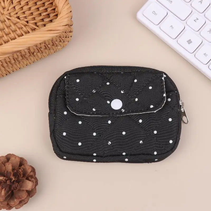 Polka Dot Storage Bag – Cute Coin Card Key Pouch Wallet