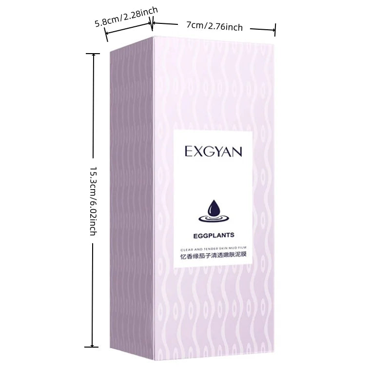 Eggplant Cleansing Mud Mask – 8 Sachets | Kaolin Clay Face Mask
