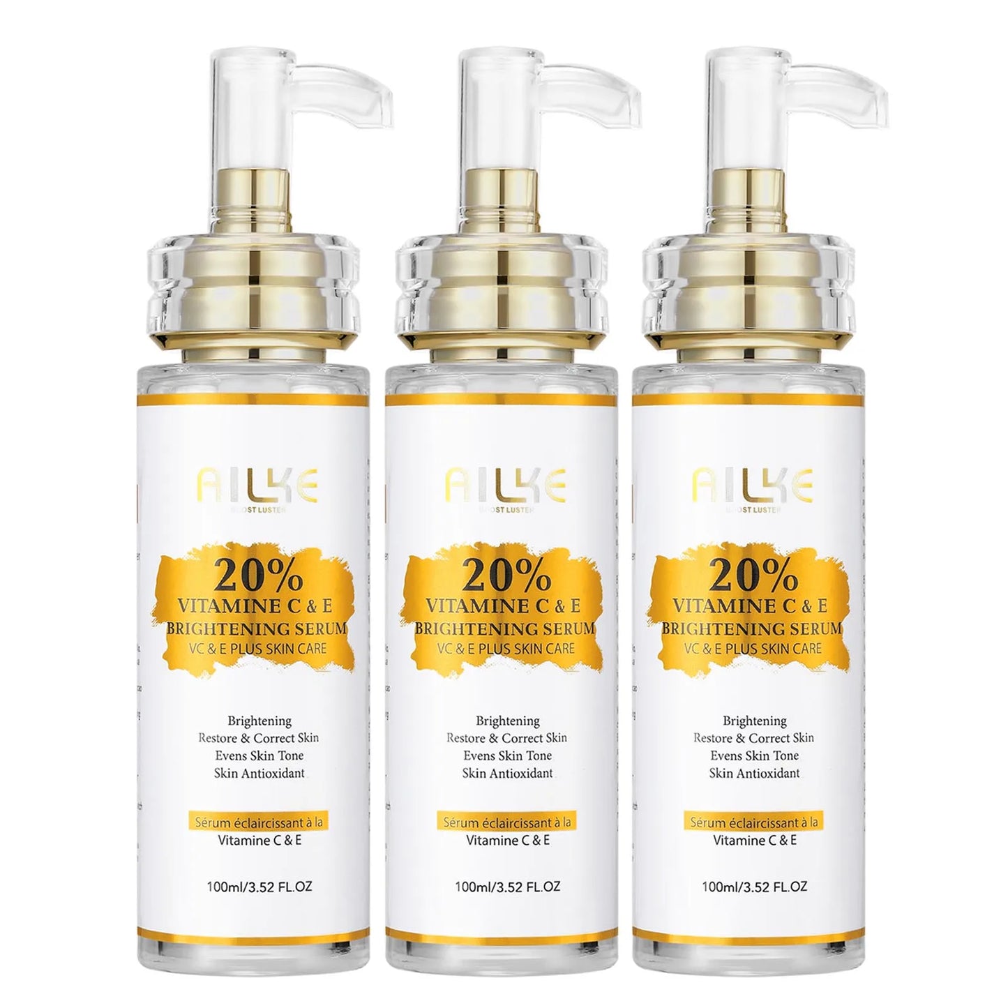 AILKE Vitamin C & E Brightening Serum – Dark Spot Corrector 100ml