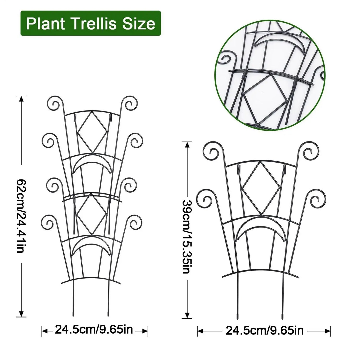 Trellis For Climbing Plants Indoor Garden Metal Plant Support Clematis Stakes For Indoor Outdoor Balcony Vines Pothos Monstera Peaceful Pleasures Health and Wellness
