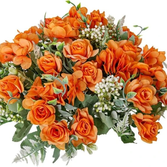 Silk Gardenia Hydrangea Artificial Flowers Bouquet | Wedding & Home