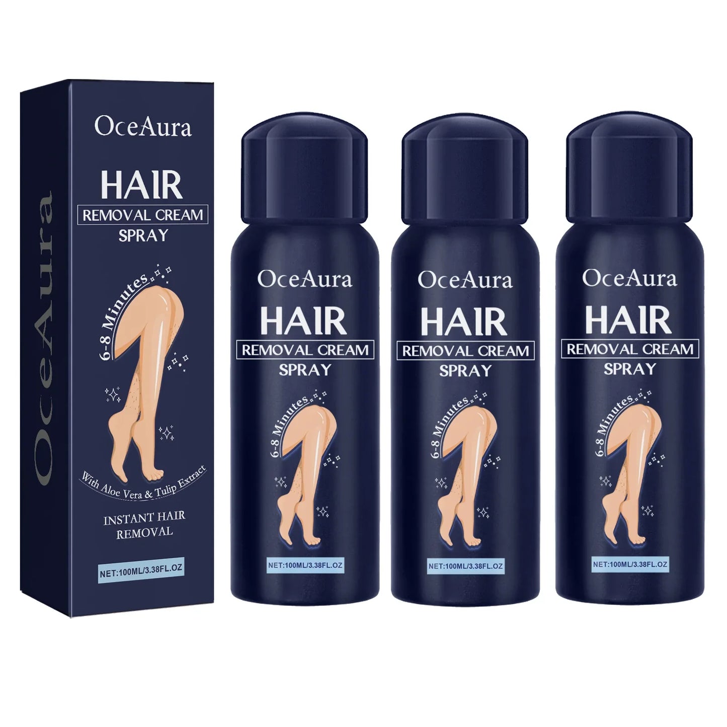 Eelhoe Hair Removal Spray – Aloe Vera, Fast-Acting, 100ml