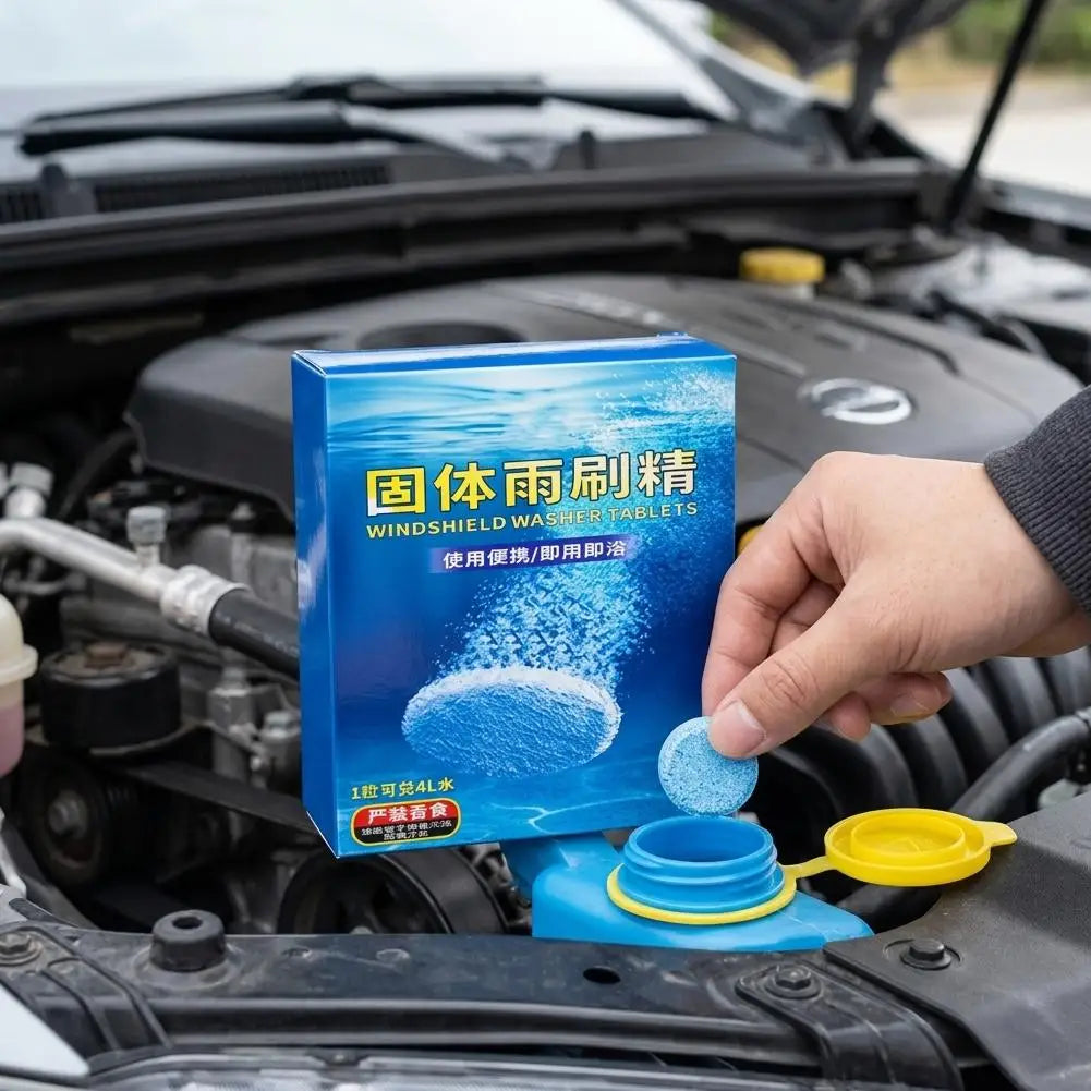 Car Windshield Glass Concentrated Washer Tablets Car Effervescent Washer Fluid Wiper Glass Solid Cleaning Tablets for Car Window Peaceful Pleasures Health and Wellness