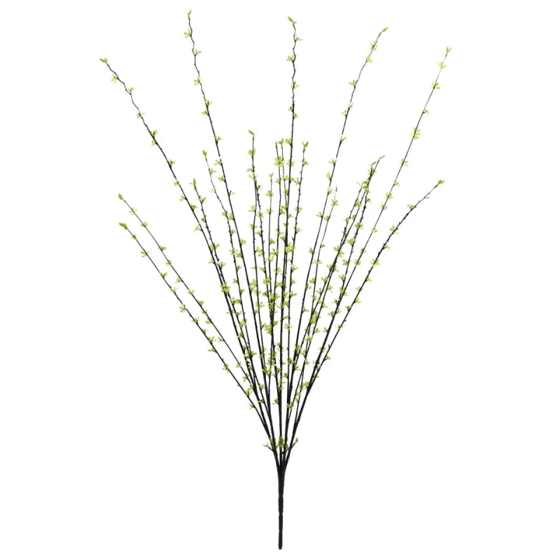 3pcs Artificial Silk Snow Willow Bud Branches | Home Decor