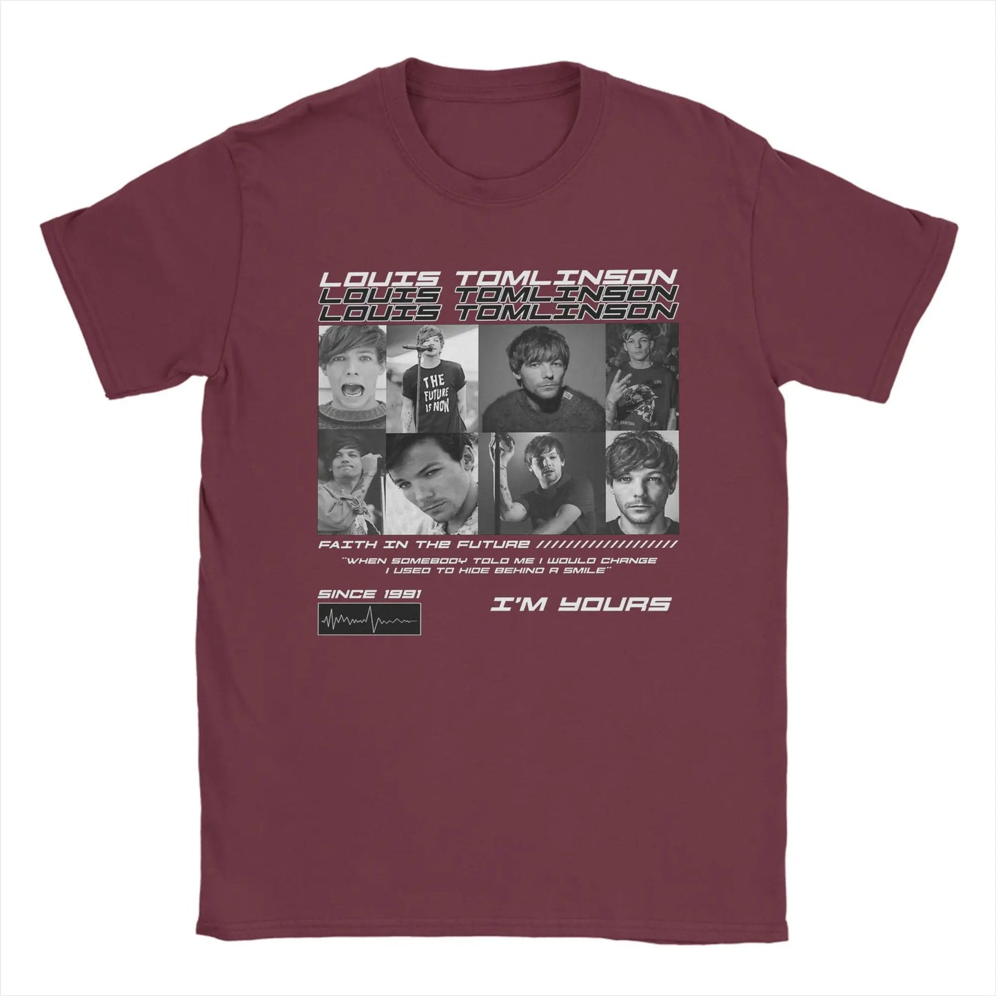 Louis Tomlinsons Men T Shirts I'm Yours Fun Tees Short Sleeve Crew Neck T-Shirt 100% Cotton Big Size Clothes Peaceful Pleasures Health and Wellness