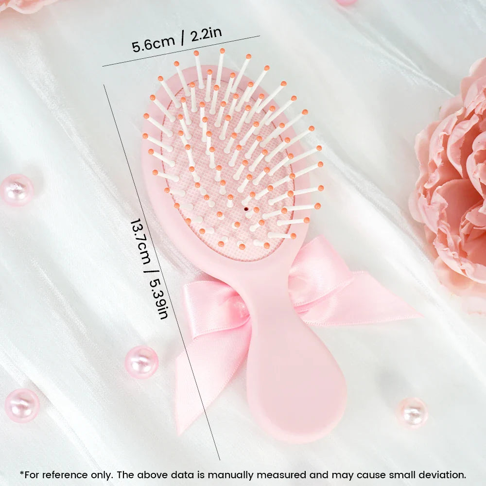 Coquette Pink Paddle Hair Brush – Bow & Butterfly Print