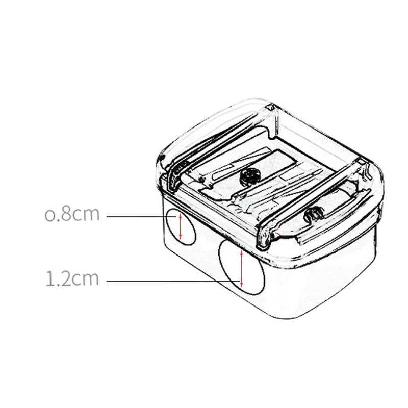 Double Hole Pencil Sharpener Make-up Multi-purpose Automatic Office