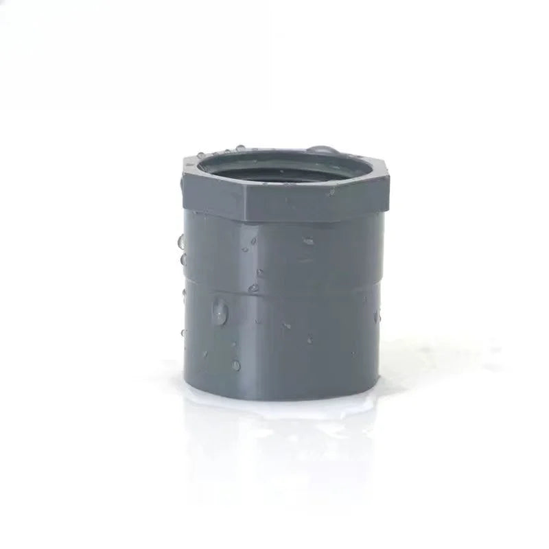 2-Pack PVC Straight Pipe Connectors for Garden Irrigation 1/2"