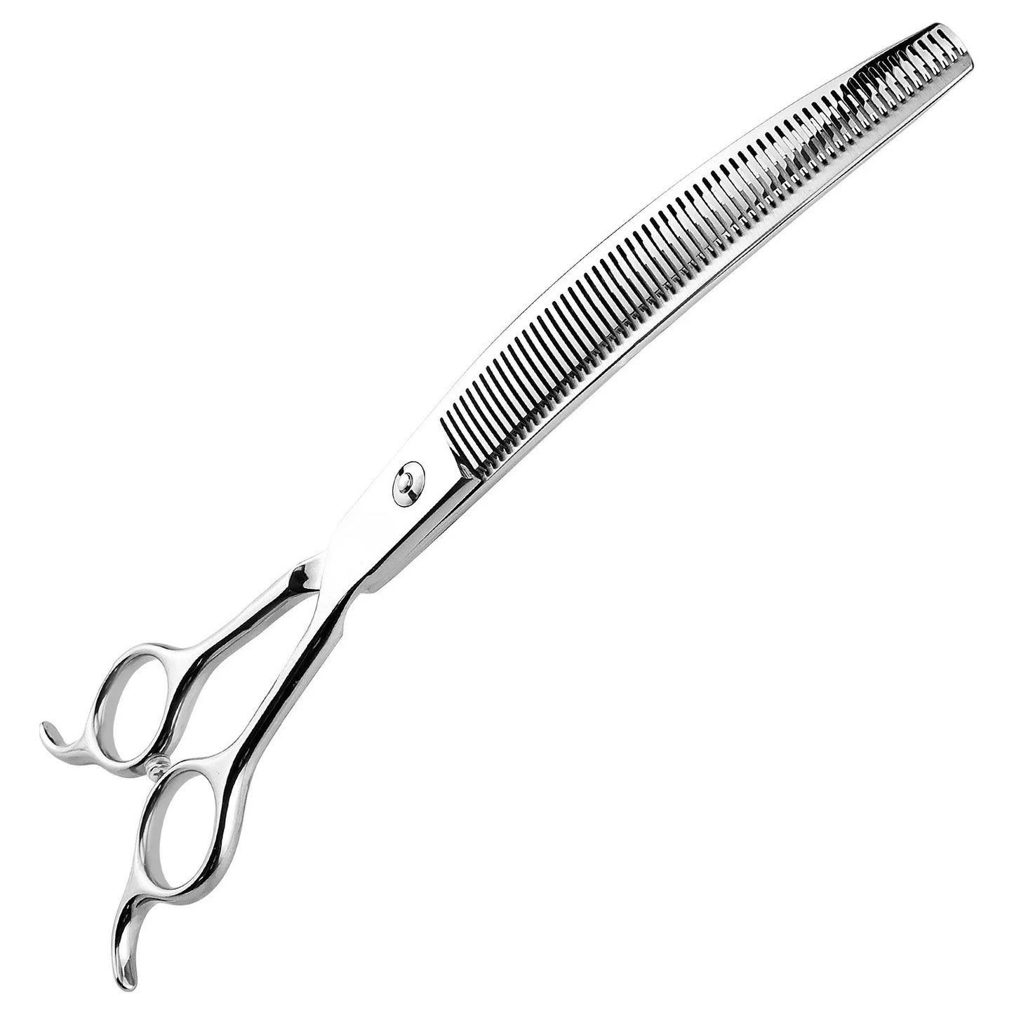 Dog Scissors for Grooming Stainless 8" Professional Pet Scissors Curved Chunker Scissors for Groomer Bend Down Thinning Shears Peaceful Pleasures Health and Wellness 35