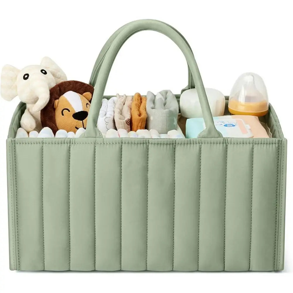 Large Baby Diaper Organizer Bag with Handles & Dividers